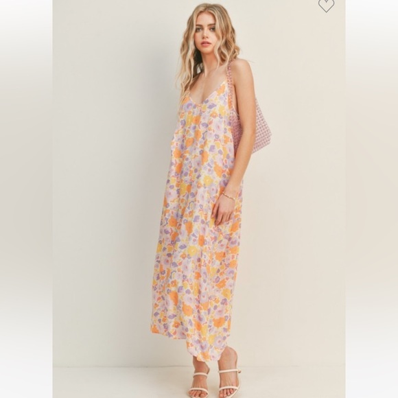 22 Floral cami maxi dress | tangerine lilac - Picture 3 of 5